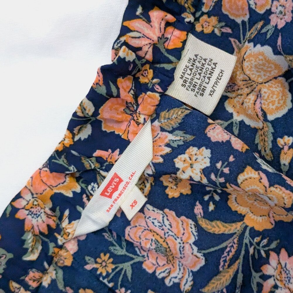 Levi's Floral Print Long Sleeve Casual Dress Size XS - Picture 10 of 12